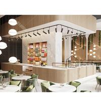 Comptoir de présentation de bonbons personnalisé, design de kiosque de centre commercial pour sucettes, meubles de magasin de bonbons, confiserie, boulangerie, vitrine en verre