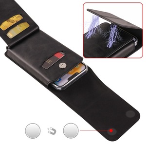 Étui multifonction universel pour téléphone portable avec clip ceinture, en cuir PU, sacoche de ceinture avec porte-cartes pour <span class=keywords><strong>iPhone</strong></span> et Samsung - Product Image 3