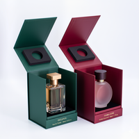 Boîte à parfum rectangulaire haut de gamme avec couvercle magnétique, 50 ml et 100 ml, avec logo personnalisé, convient aux flacons de parfum, coffret cadeau de parfum pour adultes