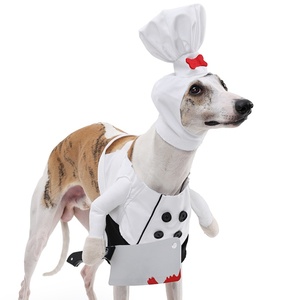 Disfraz de lujo para mascotas de Chef de Halloween para perros y gatos, ropa fácil de usar de poliéster y ABS - Product Image 1