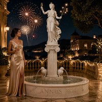 Fontaine Colonne en Marbre Blanc Personnalisée, Statue de la Déesse du Nouvel An, Fontaine à Colombe, Design 3D, OEM pour Projets Paysagers