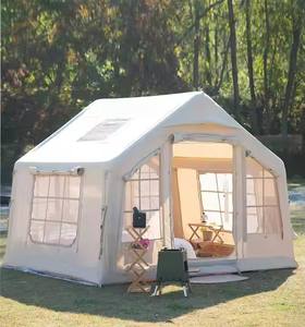 Hot Sale Khaki Oxford Fabric <b>Inflatable</b> Tent for <b>Car</b> Side Camping with Pump - Product Image 1