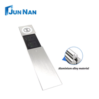 Nuevo Diseño de Fábrica, Enchufe Extensible Inteligente Inalámbrico Oculto, Enchufe de Escritorio Deslizante Montado en la Pared, Enchufe de Aluminio