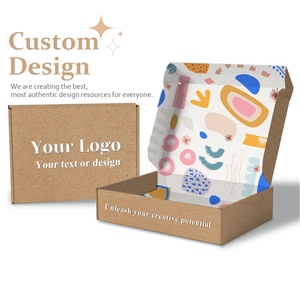 Cajas de Envío de Papel Kraft Corrugado Plegable, Reciclado, para Pequeñas Empresas, con Logotipo Personalizado Impreso - Product Image 3