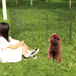 Vente en gros de 8 panneaux bricolage librement combinés clôture pliante pour animaux de compagnie barrière en métal pour animaux de compagnie parc d'exercice pour animaux de compagnie clôture en fer cage pour chien - Product Image 5