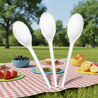 Ensemble de couverts jetables en plastique PLA, sans BPA, de petite taille, pour les voyages, vaisselle jetable de qualité alimentaire