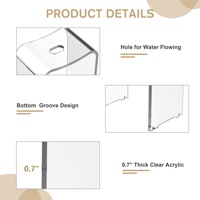 Banc de douche moderne avec siège incurvé et trou de drainage, tabouret de douche pour l'intérieur de la douche avec pieds antidérapants