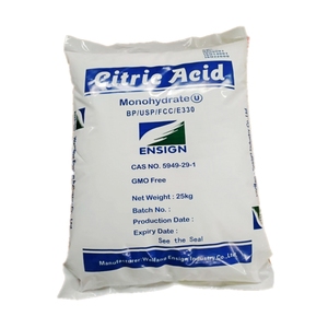 Acide citrique monohydraté ENSIGN de qualité alimentaire à prix abordable, acide citrique anhydre TTCA, citrate de sodium - Product Image 1