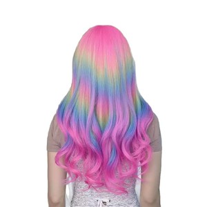ราคาขายส่ง วิกผมสังเคราะห์แบบเต็มศีรษะ สีชมพูไล่เฉด สำหรับ<span class=keywords><strong>ผู้หญิง</strong></span> เหมาะสำหรับงานปาร์ตี้ - Product Image 4