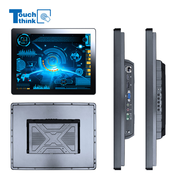 Outdoor High Brightness IP65 Waterproof Industrial Touch Screen Monitor All-in-One 7/10/24 Panel PC Embedded Capacitive