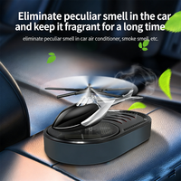 Diffuseur d'huiles essentielles et d'arômes de luxe pour voiture, à rotation automatique, à énergie solaire, en gel plastique, longue durée