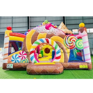 Vendita calda di qualità di gelato di forma gonfiabile gonfiabile Combo castello di salto dolce caramella parco giochi gonfiabile per i bambini - Product Image 1