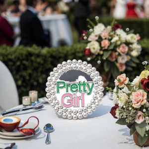 Mooie Meisjes Imitatie Parel Ronde Broches Dameslegering Met Kristallen Strass Voor Bruiloften Engagementen Geschenken - Product Image 4