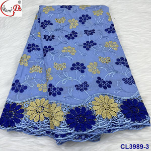 Lubang Tali Katun Swiss Potongan Tangan Kain Renda Lisami Elegan Voile untuk Gaun Kain Tas Sepatu dan Hometextile - Product Image 5
