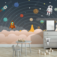 Personnalisé 5D Plafond Moderne Salon Papier Peint 3D Décoration de la Maison Tissu Dessin Animé Garçons Chambre Papier Peint Mural Pour Filles Chambre D'enfants