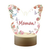 Veilleuse Licorne pour Enfants, 16 Couleurs Changeantes avec Interrupteur, Piles AAA, LED, Matériau ABS, Lampe de Chevet à Illusion Optique