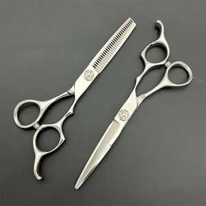 Tijeras de Peluquería Ge-34 de 62 mm, Tijeras de Entresacar de Acero Inoxidable Sus440c para Diestros, Uso Profesional - Product Image 1