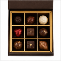 Luxuriöse Maßgefertigte Magnetische Schokoladen-Geschenkbox Starre Lebensmittelverpackungsbox mit Trenneinsatz für Pralinen Trüffel Desserts
