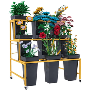 Expositor Metálico para <span class=keywords><strong>Flores</strong></span> con 12 Cubos, Estante Metálico para Exhibición de <span class=keywords><strong>Flores</strong></span> en Supermercados - Product Image 6