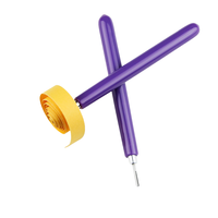 Kit d'outils de quilling en papier à fente de 6 pièces, différentes tailles, aiguilles à friser roulantes, stylos à quilling, papier, artisanat