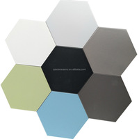 Carreaux de sol hexagonaux en céramique blanche, finition mate, pour la décoration des murs et sols dans les espaces irréguliers, 200x230mm, salle de bain
