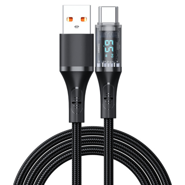 The New 100W-A-C Cable LED Display with Fast Charging Is Suitable for Mobile Phones, Tablets and Computers