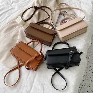 Venta al por mayor Bolso de mujer Moda Pu Cuero Señoras Bolsos cuadrados simples Estilo coreano Bolso de hombro cruzado - Product Image 6