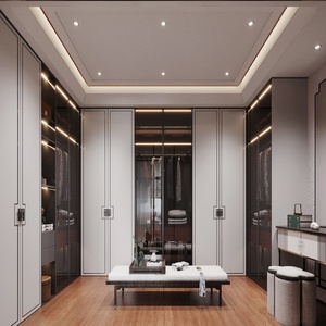 Villa de luxe sur mesure, <span class=keywords><strong>dressing</strong></span> ouvert, armoire en bois, chambre à coucher, porte en verre, <span class=keywords><strong>dressing</strong></span> walk-in - Product Image 1