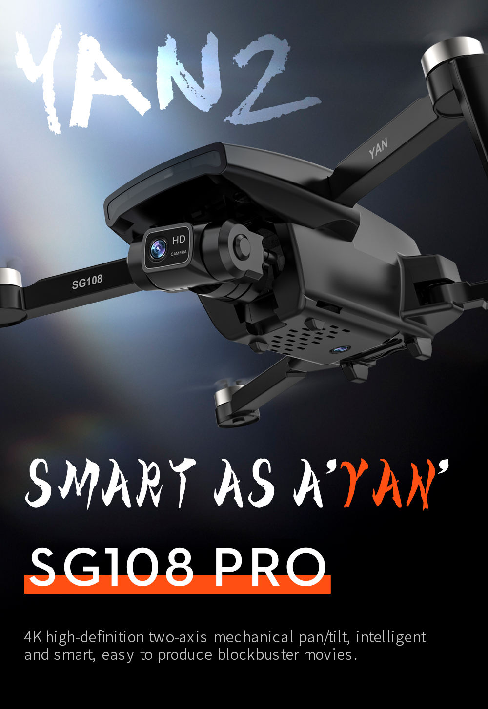 SG108 Pro Drone 4K UHD FPV Racing Quadcopter with Gimbal