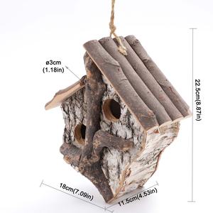 Aanpassen Handgemaakt Vogelhuisje Rustieke Natuurlijke Outdoor Opknoping Massief Hout Vogelhuis Dierenhuis - Product Image 5