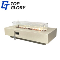 TG Patio Extérieur Foyer Au Gaz Naturel Moderne Style Simple Rond Rectangle Table De Feu pour La Maison Hôtel pour Salle À Manger Cour Utilisation