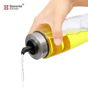 Hot Selling Großhandel Measured Oil Dispenser Spray Glasflaschen set Küchen werkzeug Olivenöl behälter