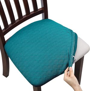 Venta al por mayor <span class=keywords><strong>de</strong></span> encargo extraíble Jacquard silla <span class=keywords><strong>fundas</strong></span> lavables antipolvo <span class=keywords><strong>comedor</strong></span> asiento <span class=keywords><strong>Fundas</strong></span> <span class=keywords><strong>de</strong></span> cojín - Product Image 1