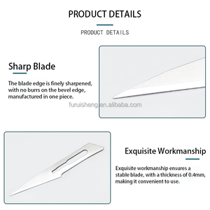 Produsen Tiongkok pisau bedah steril sekali pakai baja karbon 10 11 15 ukuran steril - Product Image 6