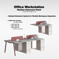 Module de poste de travail double avec configurations multi-utilisateurs extensibles, accès électrique intégré et solutions de stockage configurables