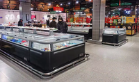 Lemari Pendingin Minuman Komersial untuk Supermarket, Sistem Pendinginan Langsung, Lampu LED, Suhu -15 Derajat Celcius