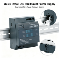 100w smps industriels LED 110V 220V AC à DC 12V 15V 24V 36V 48V alimentation sans interruption sur rail Din
