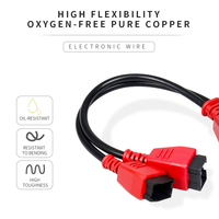 Adaptor Konversi Profesional OBD2 16 Pin Male ke 12Pin+8Pin Female Satu-ke-dua, Kabel Diagnostik Scanner Otomatis Tahan Air IP67