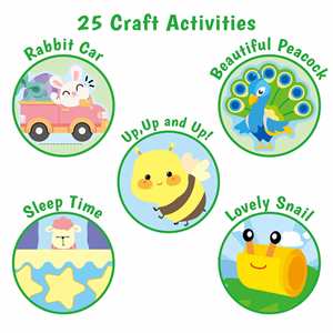 Kit d'activités créatives pour la motricité fine des enfants, activités créatives pour les enfants d'âge préscolaire, ciseaux sécuritaires pour les enfants, livre d'activités sur les compétences de la cisaille - Product Image 3