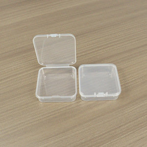 Transparent <b>Square</b> Plastic Storage Box 6.5X6.5X2Cm For Hardware <b>Tools</b> Fishing Gear Jewelry Sample Organization - Product Image 2