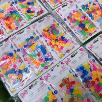 Accessoires de coiffure pour petites filles noires : Chouchous en soie pour queue de cheval, élastiques à cheveux avec grosses perles en caoutchouc