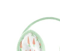 Paniers de Pâques en feutre avec oreilles de lapin imprimées carottes, pour la chasse aux œufs, en pastel, pour le printemps, porte-cadeaux de Pâques