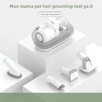 Outil de toilettage multifonctionnel pour animaux de compagnie Gz.0 avec aspiration sous vide, tondeuse professionnelle pour chats et kit de brosses anti-poils