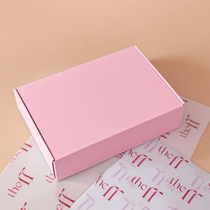 Gran oferta, papel <span class=keywords><strong>de</strong></span> regalo <span class=keywords><strong>de</strong></span> papel corrugado con logotipo plateado personalizado, laminado mate en relieve para <span class=keywords><strong>ropa</strong></span>, embalaje <span class=keywords><strong>de</strong></span> regalo - Product Image 2