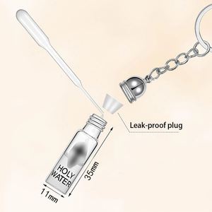 Llavero de agua bendita para bautizo, colgante de ángel, joyería cristiana, cruz impermeable, acrílico de moda - Product Image 2