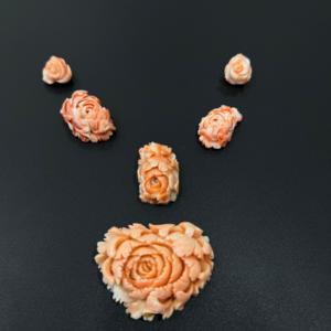 Diseño de calidad de subasta, piedra preciosa tallada en Coral, forma de fantasía diferente, piedra preciosa de Coral Natural, talla Floral para joyería - Product Image 4