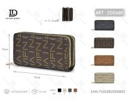 Cartera Larga de Mujer con Doble Cremallera, Gran Tamaño, de Microfibra y Cuero Sintético con Patrón de Letras, a la Moda - Product Image 1