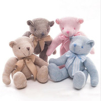Ours en peluche tricoté de haute qualité,, poupée en peluche, fait main, bébé doux, Crochet