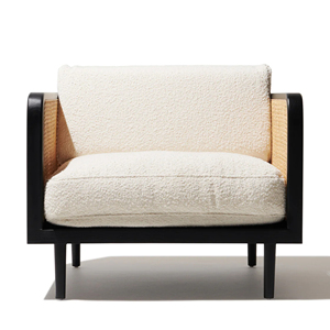 Sedia da Giardino Moderna per Esterni con Braccioli in Rattan Naturale e Cuscino - <span class=keywords><strong>Novita</strong></span> - Product Image 6