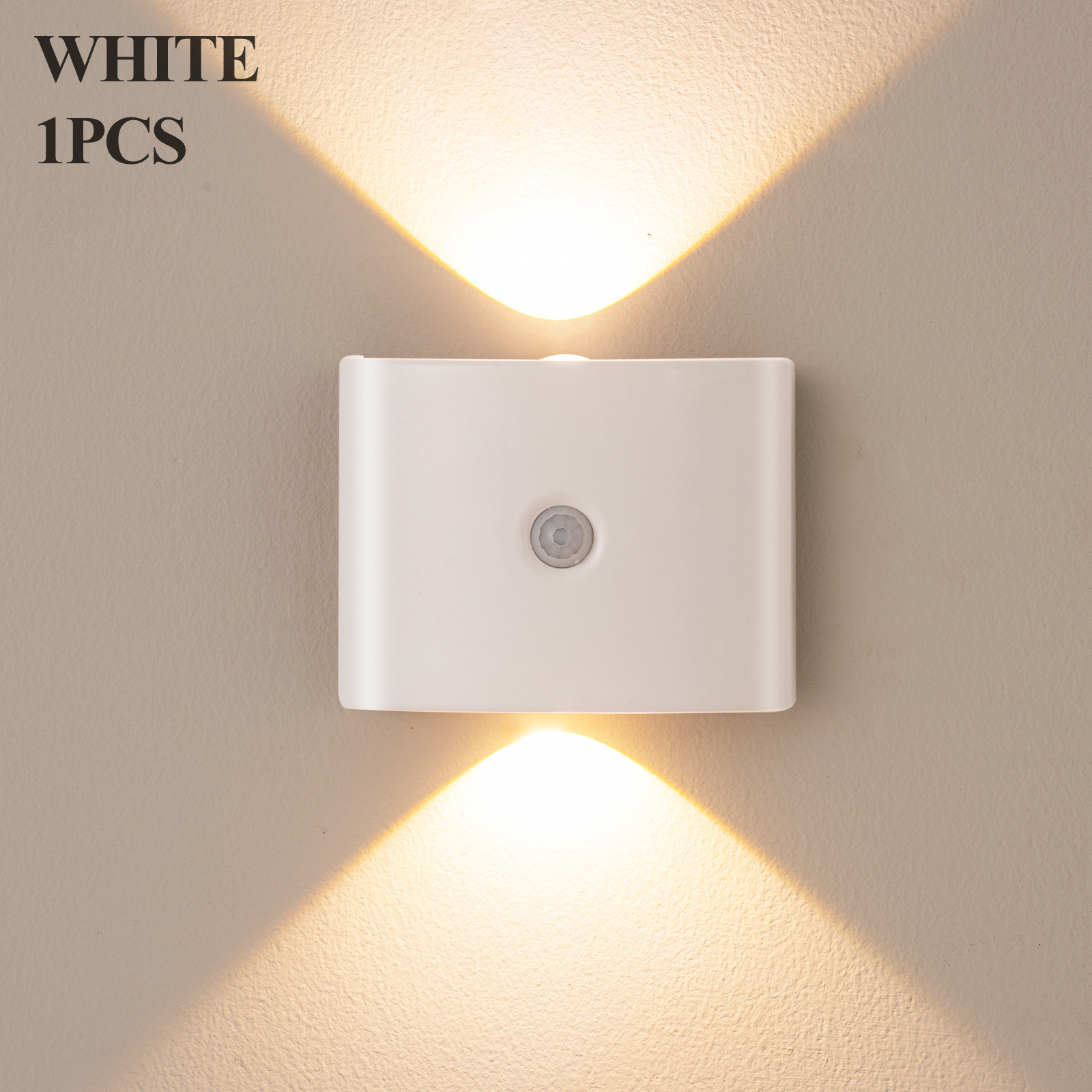 Marco blanco de tres luces.